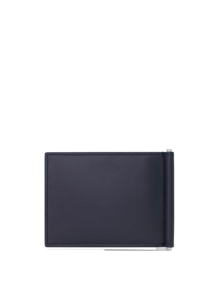 SAINT LAURENT Mini Leather Bill Clip Wallet