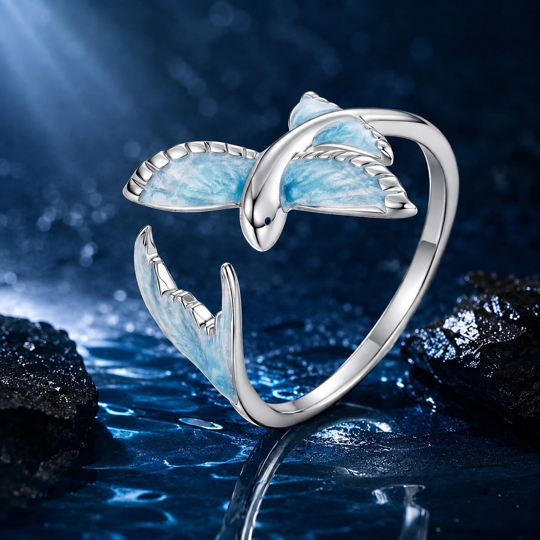 925 Sterling Silver White Enamel Pavé Set CZ Ring for Women