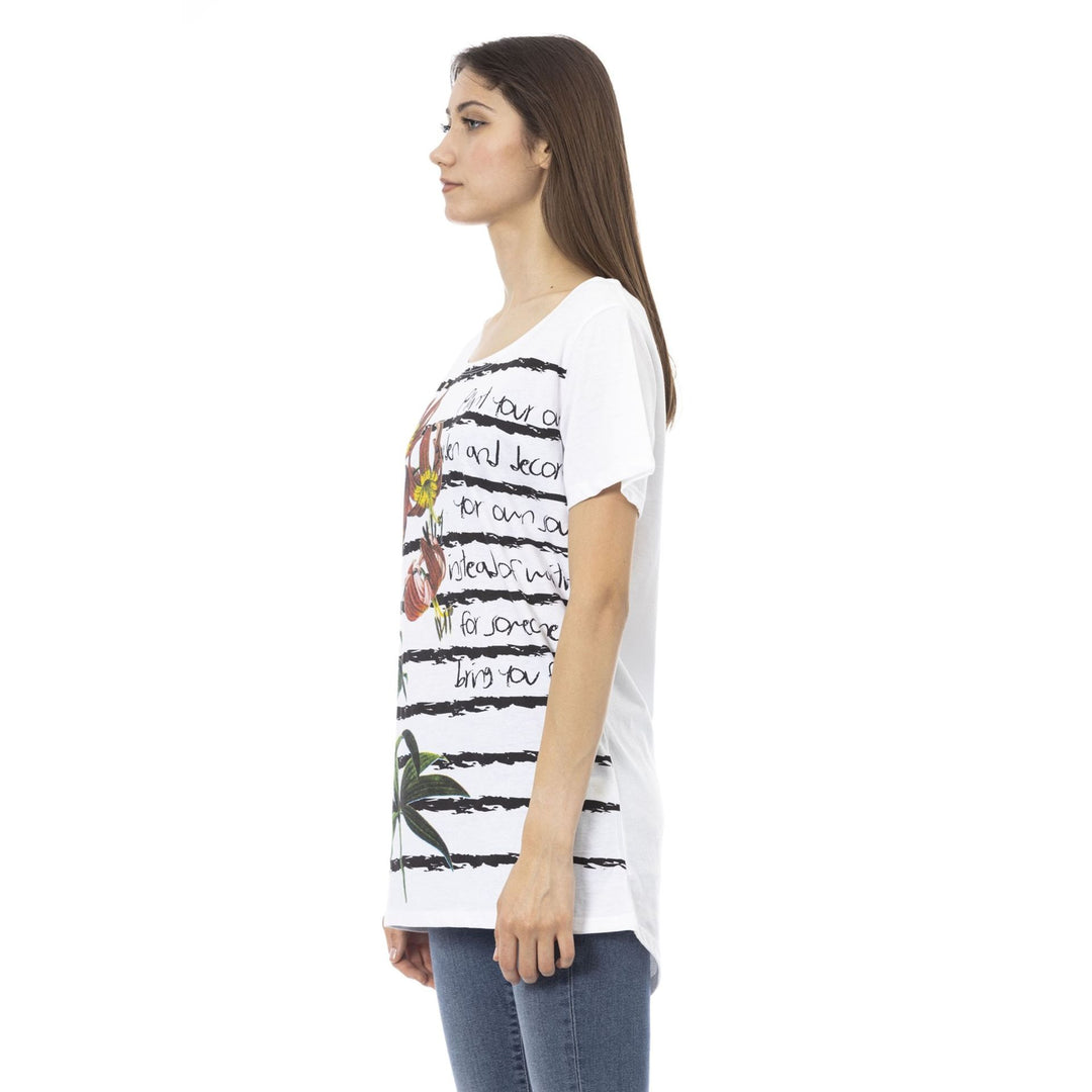 Trussardi Action women's white graphic print T-shirts