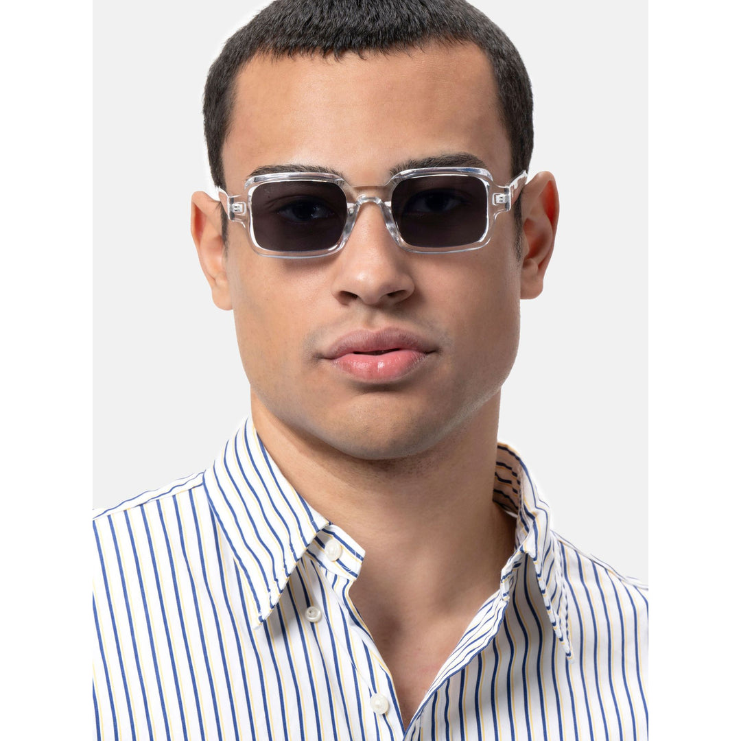 X Frame Therapy unisex black tinted UV3 Sunglasses