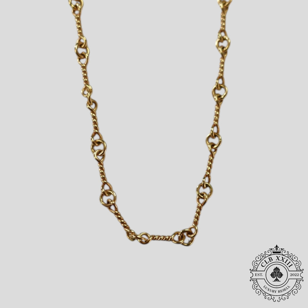 Chrome Hearts 22K Gold Twist 20 Inch Necklace