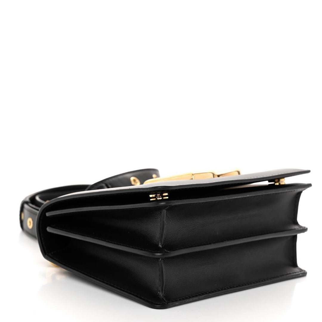 Dolce &amp; Gabbana Calfskin 3.5 Crossbody Bag Black