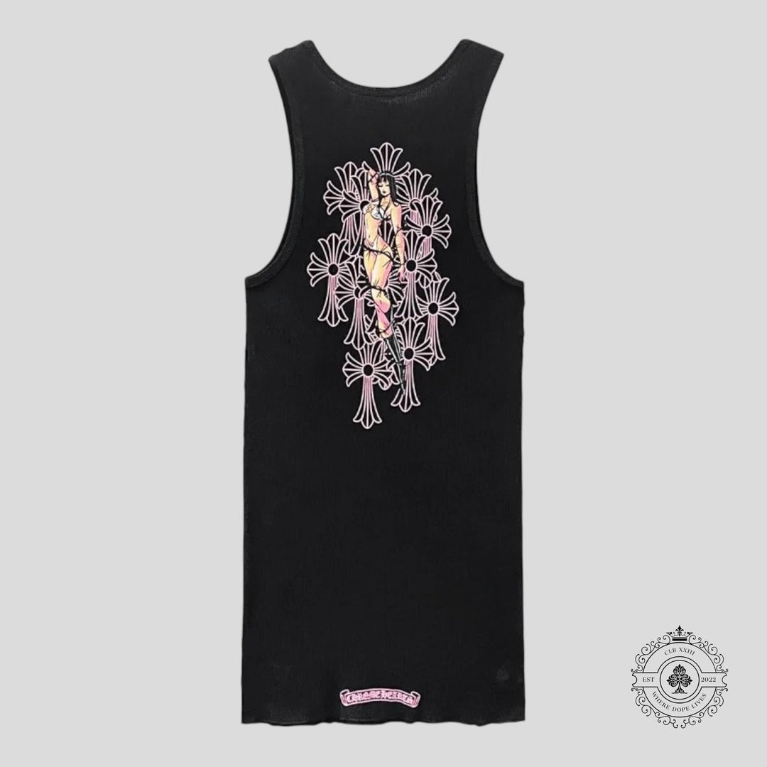 Chrome Hearts Deadly Doll Tank Top in Black
