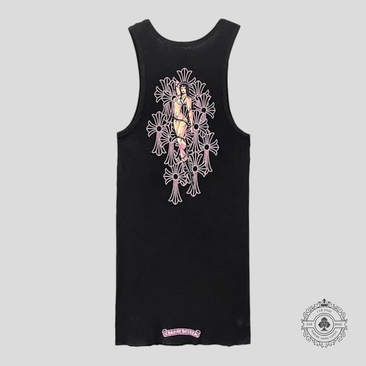 Chrome Hearts Deadly Doll Tank Top in Black