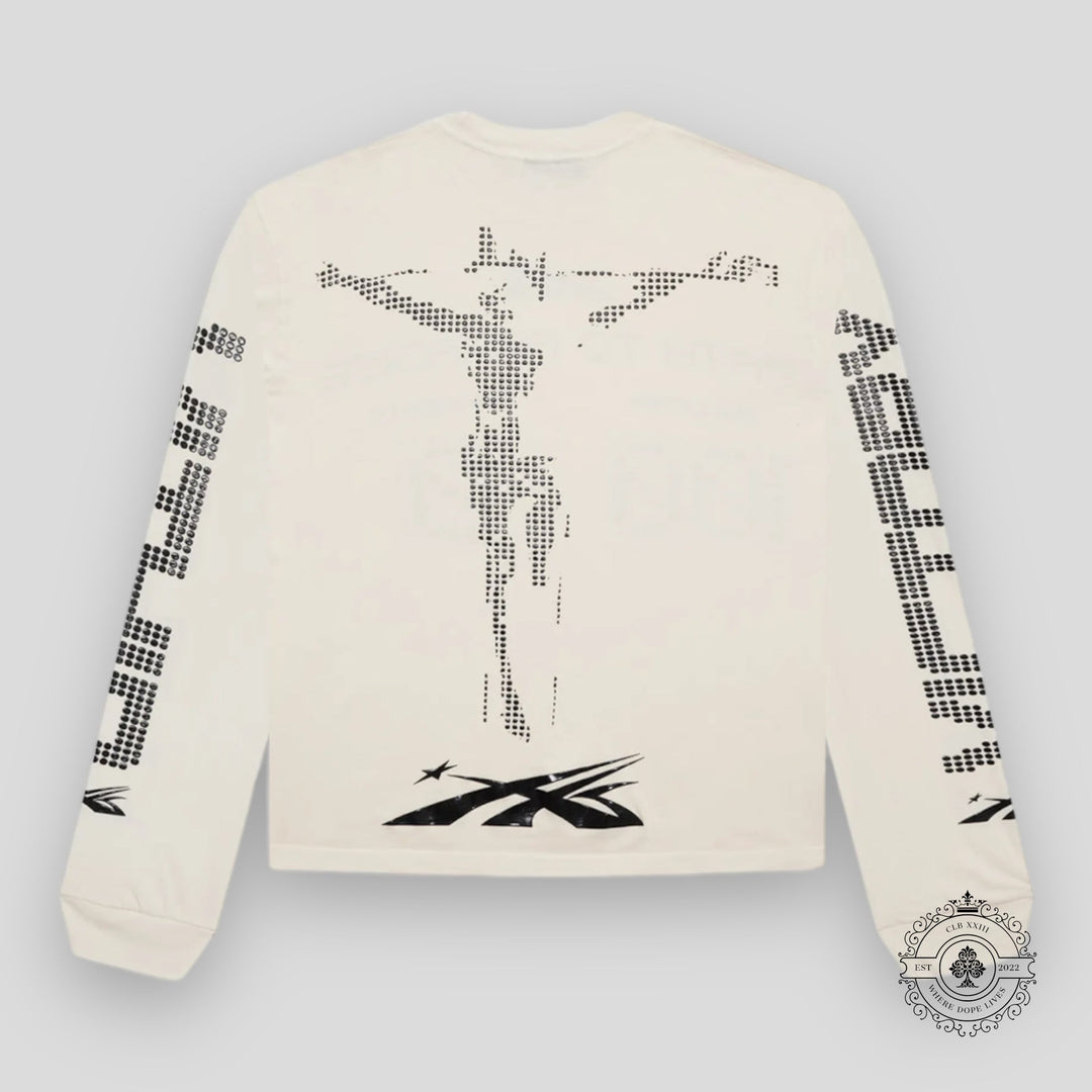 Hellstar Scoreboard L/S Shirt in White
