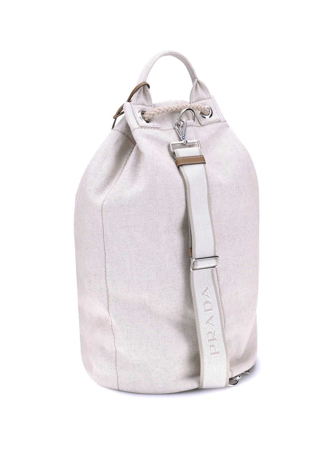 Prada Men Linen Bucket Bag
