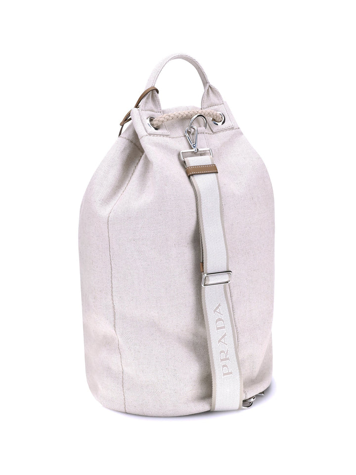 Prada Men Linen Bucket Bag