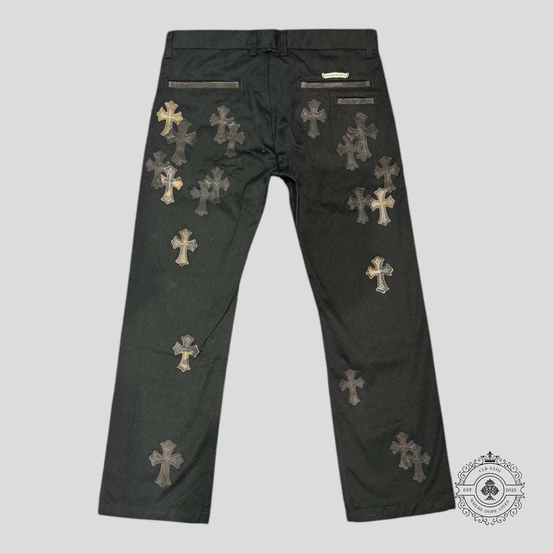 Chrome Hearts Cross Patch Chino Pants in Black / Camo