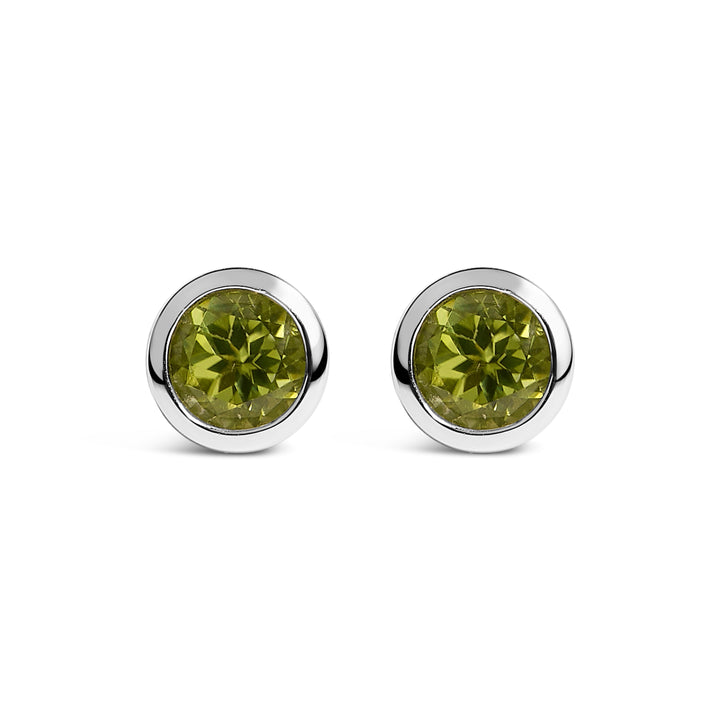 .925 Sterling Silver 6MM Bezel Set Created Purple Amethyst Solitaire Stud Earrings