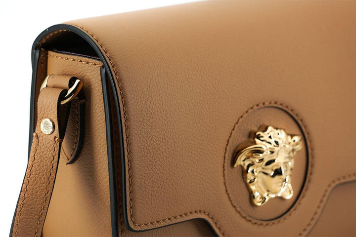 VERSACE brown Calf Leather Shoulder Bag