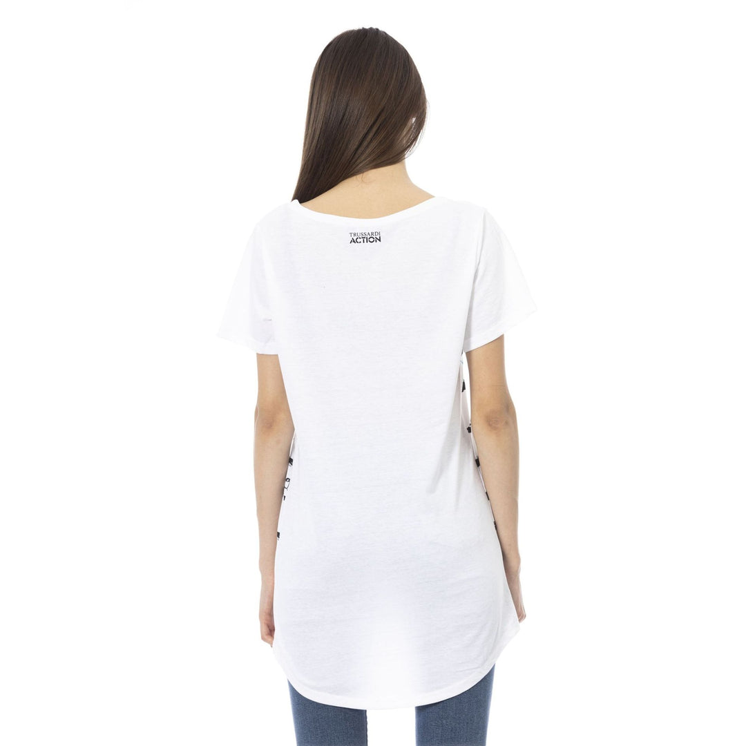 Trussardi Action women's white graphic print T-shirts