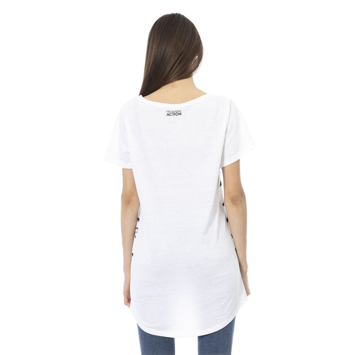 Trussardi Action women's white graphic print T-shirts
