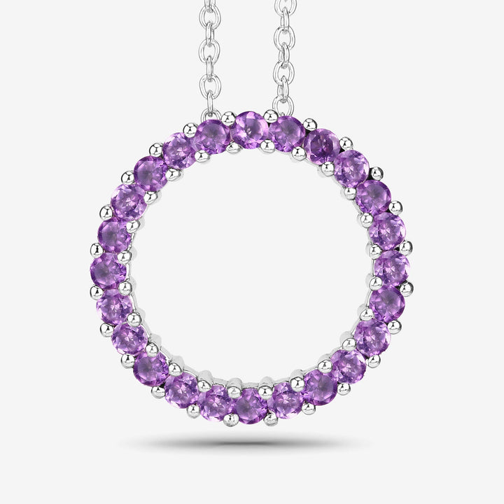 0.72 Carat Genuine Amethyst .925 Sterling Silver Pendant