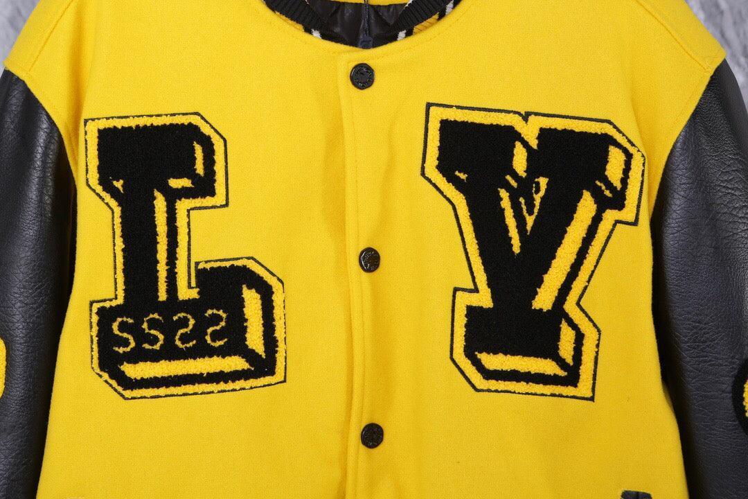 Louis Vuitton Black &amp; Yellow Varsity Jacket