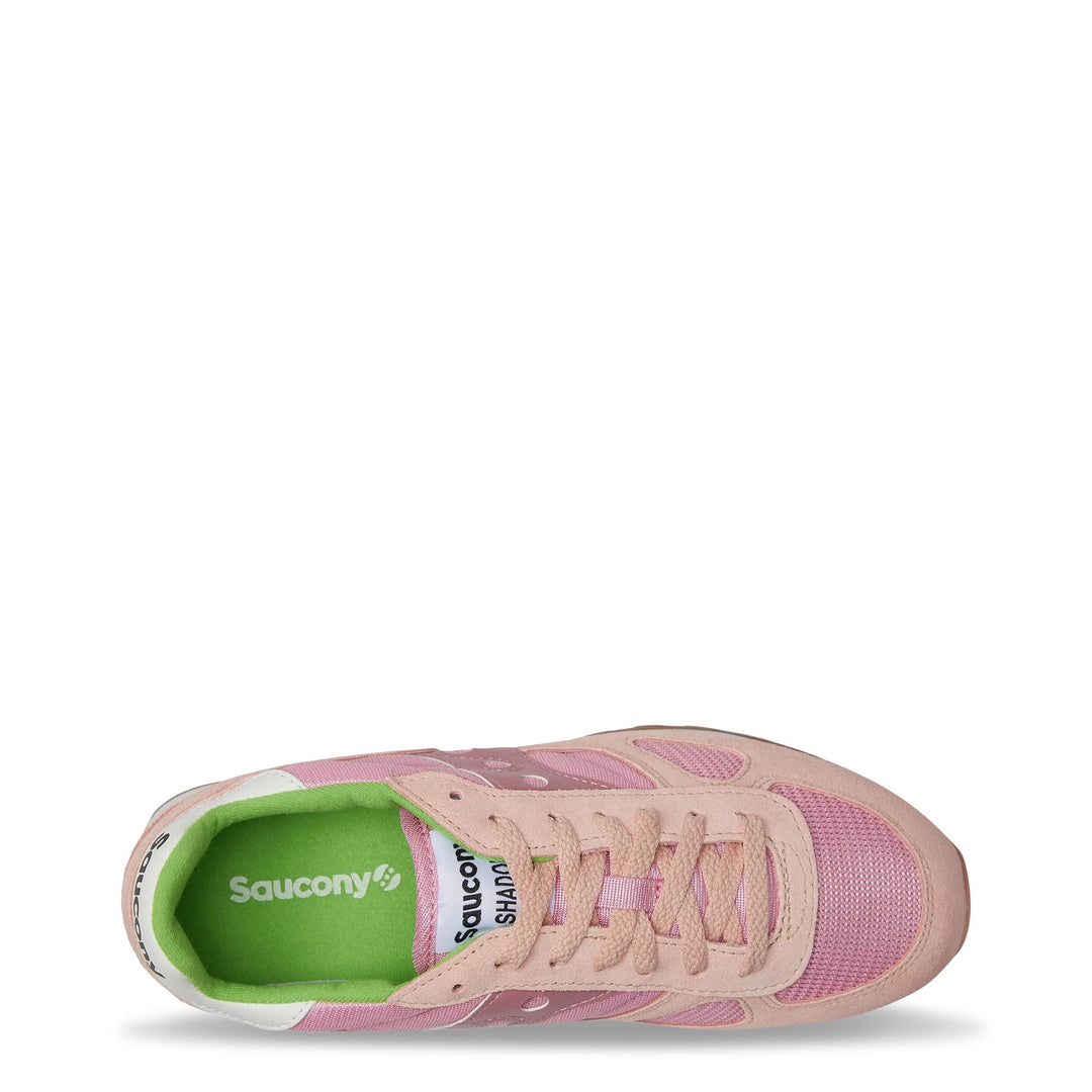 Saucony Unisex pink green white low top suede Sneakers