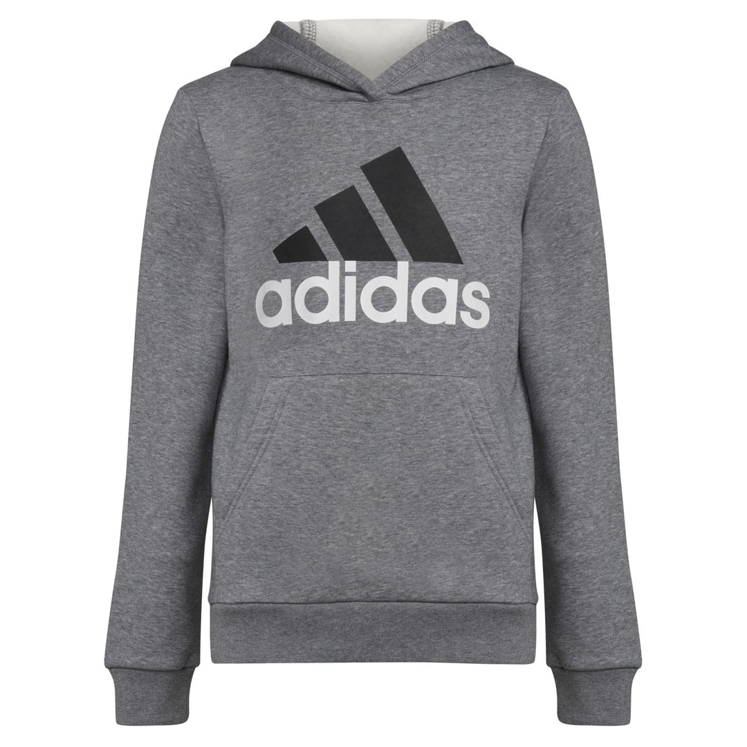 adidas Boys Chop Pullover Hoodie Charcoal Grey Heather Small (8)