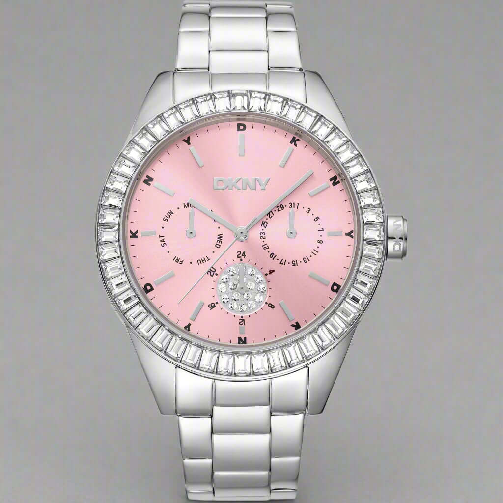 Assorted DKNY watches in various styles and finishes