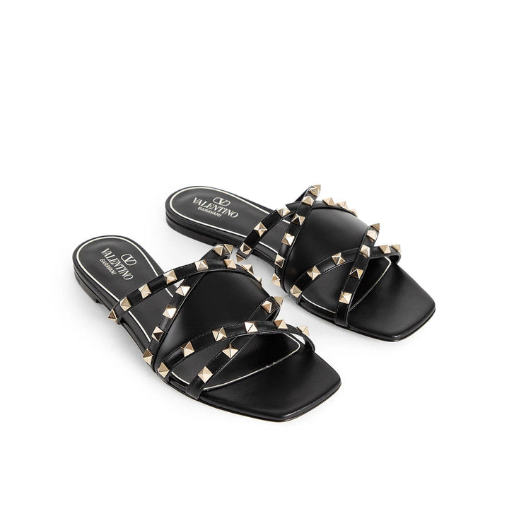 Valentino Garavani Rockstud Leather Flat Sandals Women