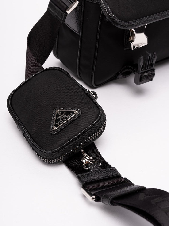 Prada Men Re-Nylon And Saffiano Leather Shoulder Bag