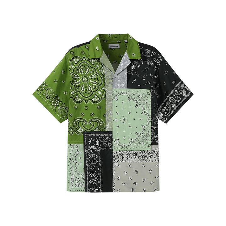 Kenzo Patchwork Cotton Shirt Men