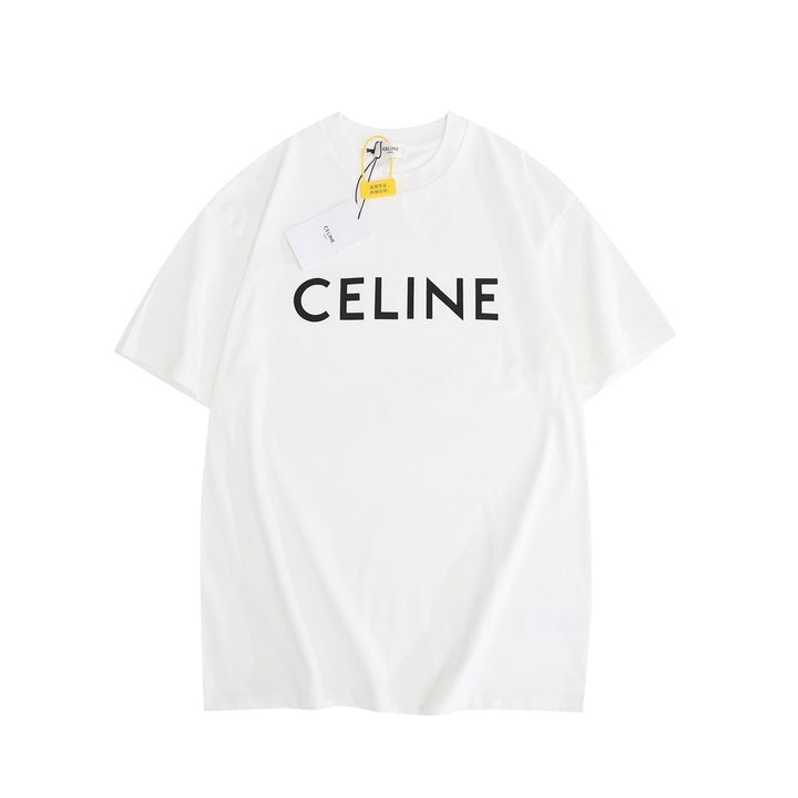 CELINE Paris Loose T-Shirt in Cotton Jersey