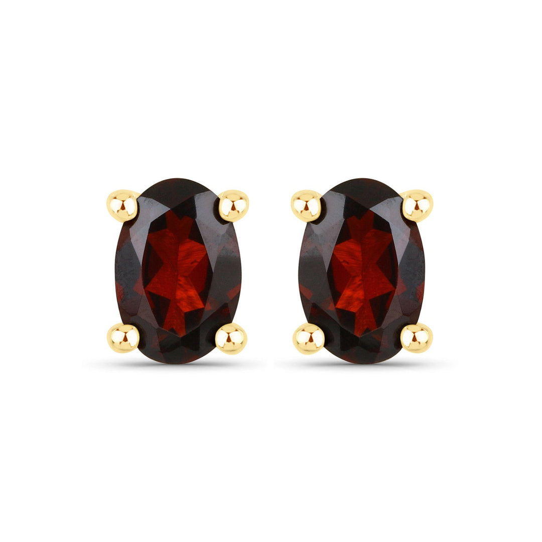 1.02 Carat Genuine Garnet .925 Sterling Silver Earrings
