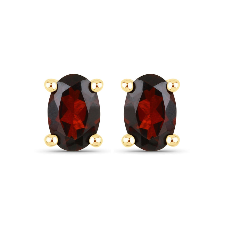 1.02 Carat Genuine Garnet .925 Sterling Silver Earrings