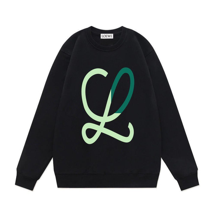 LOEWE L Intarsia Wool Sweater Blue/Green