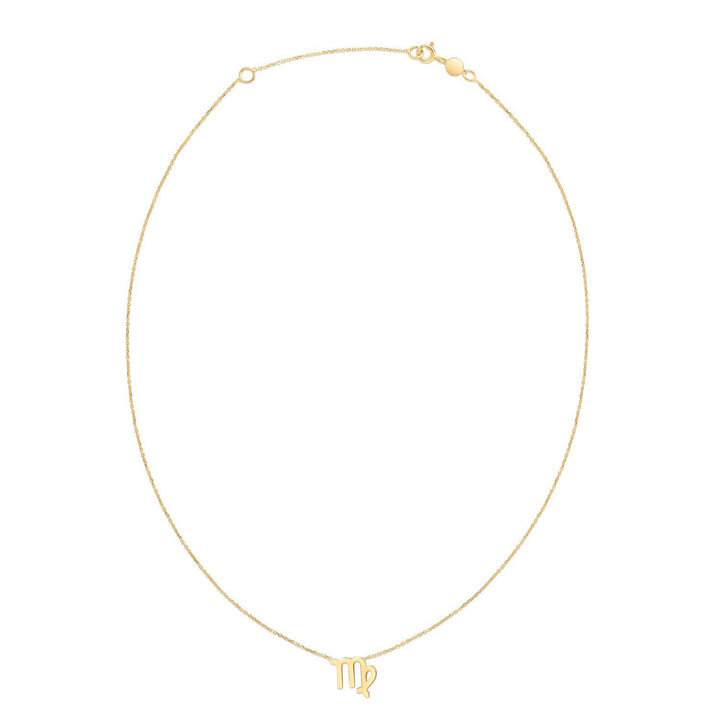 14K Yellow Gold Virgo Necklace