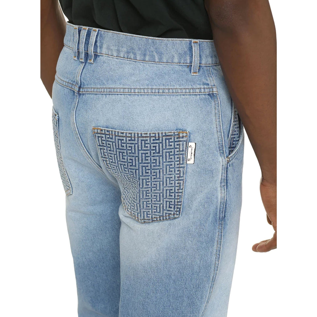 Balmain Cropped Straight Jeans Men