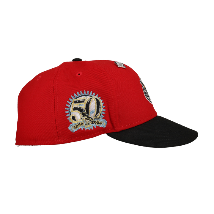 Baltimore Orioles Red 50th Season Patch 59Fifty Fitted Hat