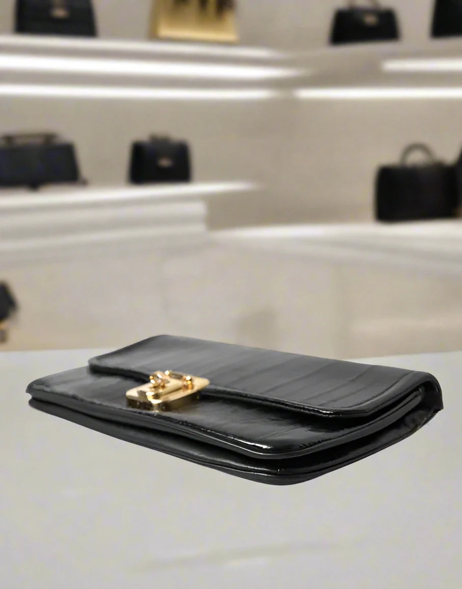 ELEGANTE BOLSO DE HOMBRO DE PIEL DE ANGUILA DE Dolce &amp; Gabbana
