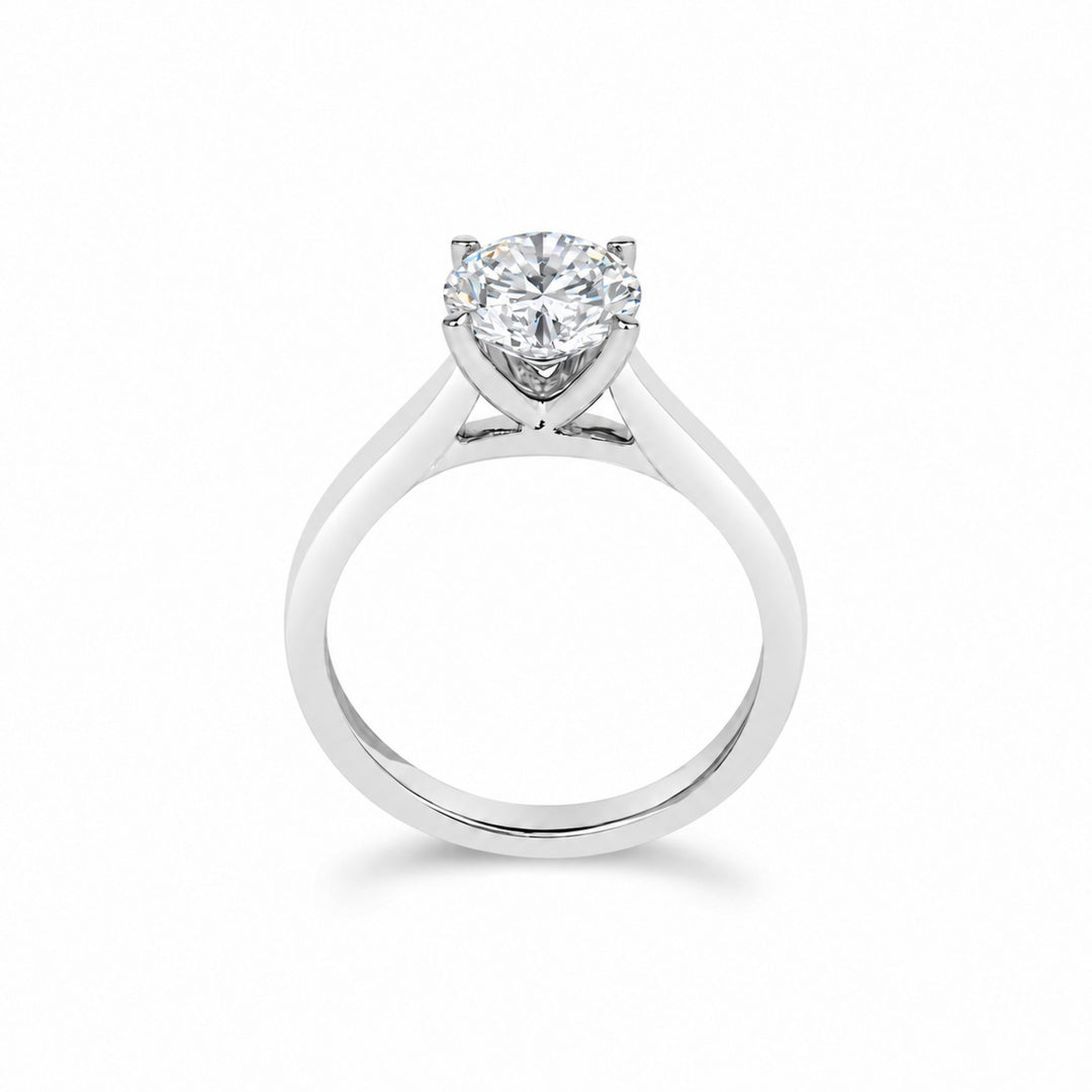 IGI Certified 14K White Gold 2.0 Cttw Round Lab Grown Diamond Solitaire Engagement Ring
