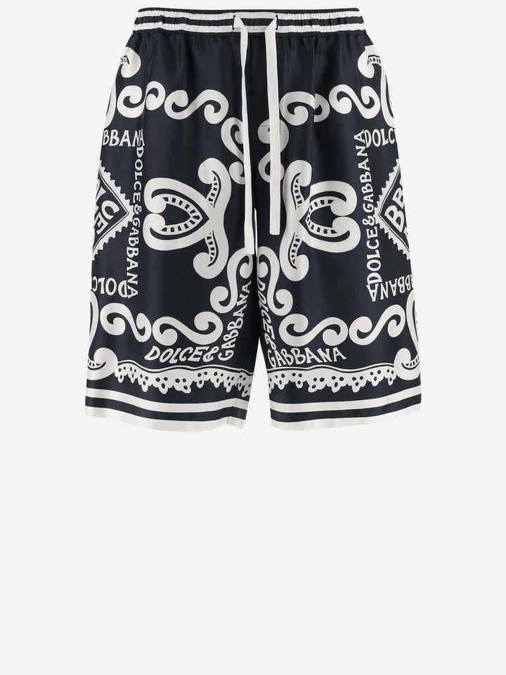 Dolce &amp; Gabbana Printed Silk Bermuda Shorts