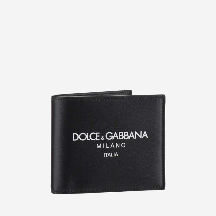 Dolce &amp; Gabbana Calfskin Bifold Wallet With Logo