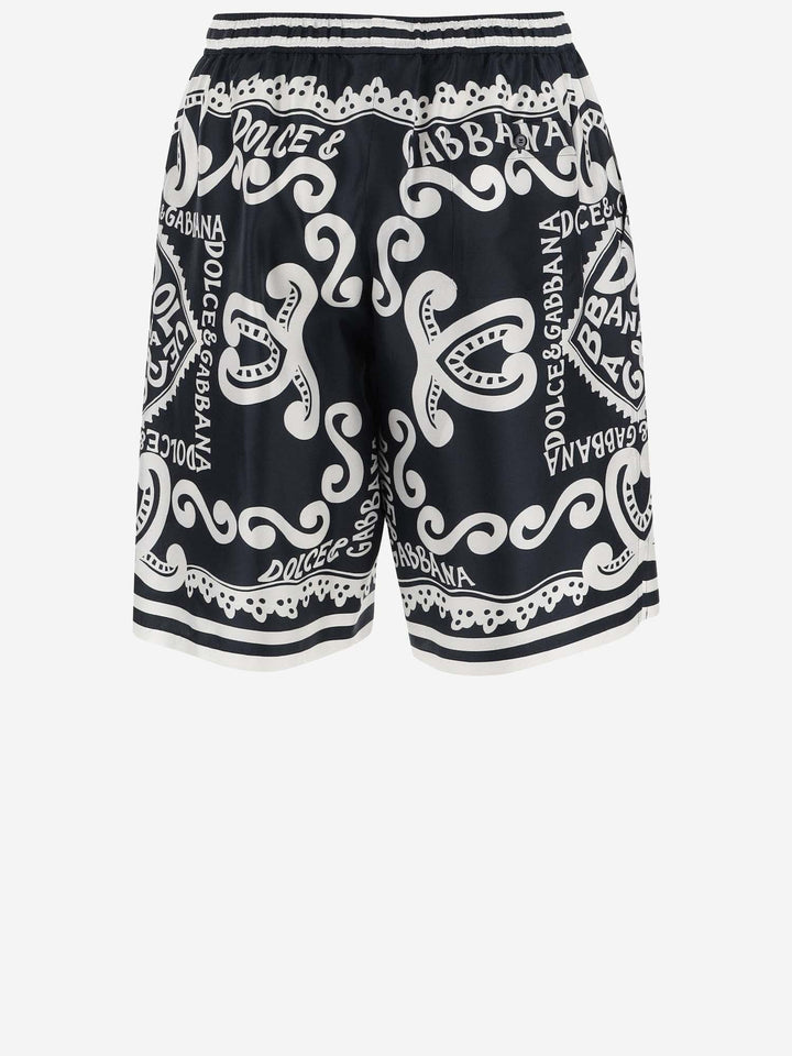 Dolce &amp; Gabbana Printed Silk Bermuda Shorts