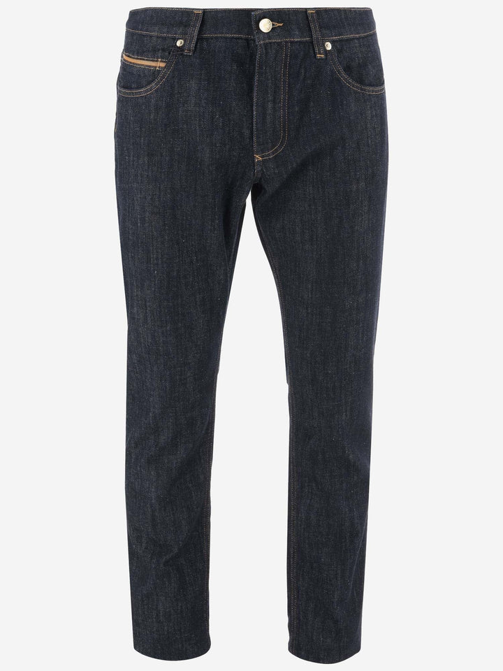 Dolce &amp; Gabbana Cotton Denim Jeans With Dg Plaque