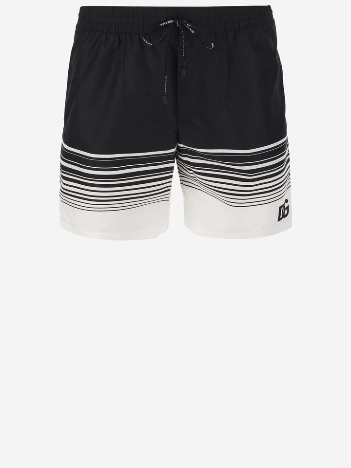 Dolce &amp; Gabbana Nylon Swimsuit With Logo
