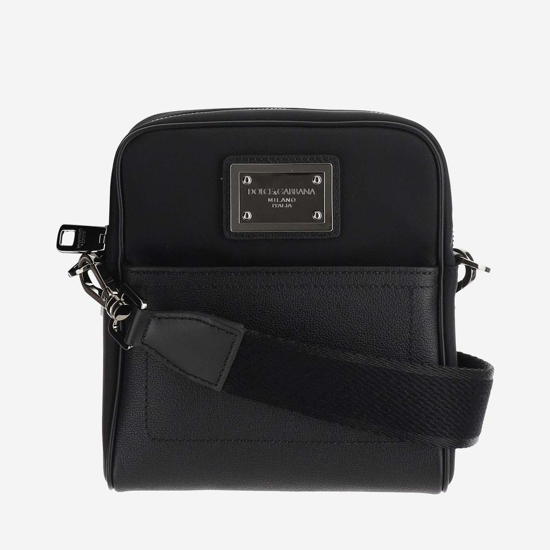 Dolce &amp; Gabbana Garnet Calfskin And Nylon Shoulder Bag