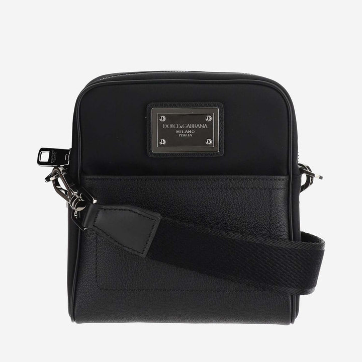 Dolce &amp; Gabbana Garnet Calfskin And Nylon Shoulder Bag