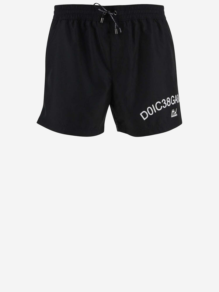 Dolce &amp; Gabbana Nylon Swimsuit With Logo
