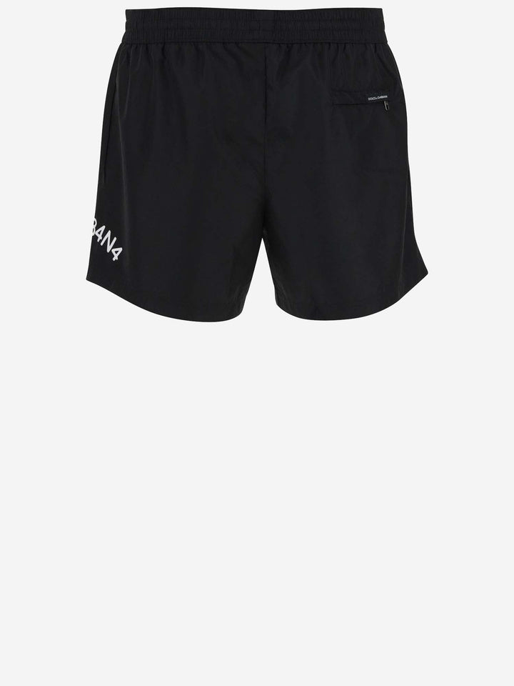 Dolce &amp; Gabbana Nylon Swimsuit With Logo