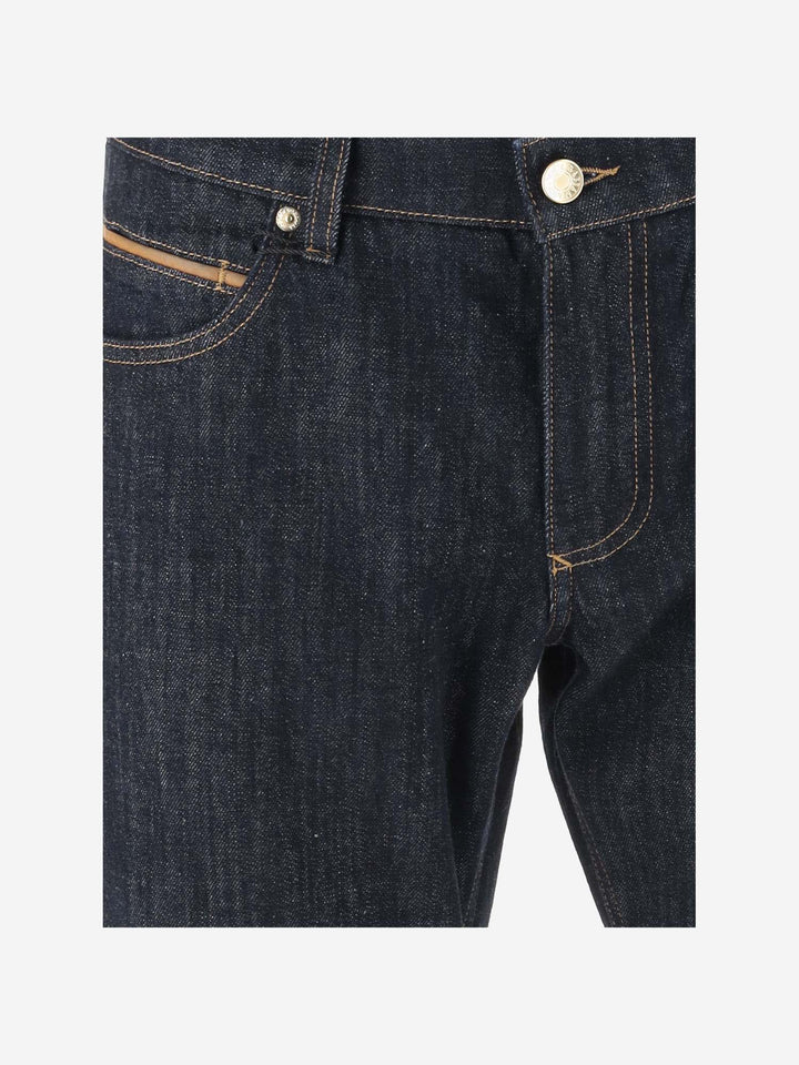 Dolce &amp; Gabbana Cotton Denim Jeans With Dg Plaque