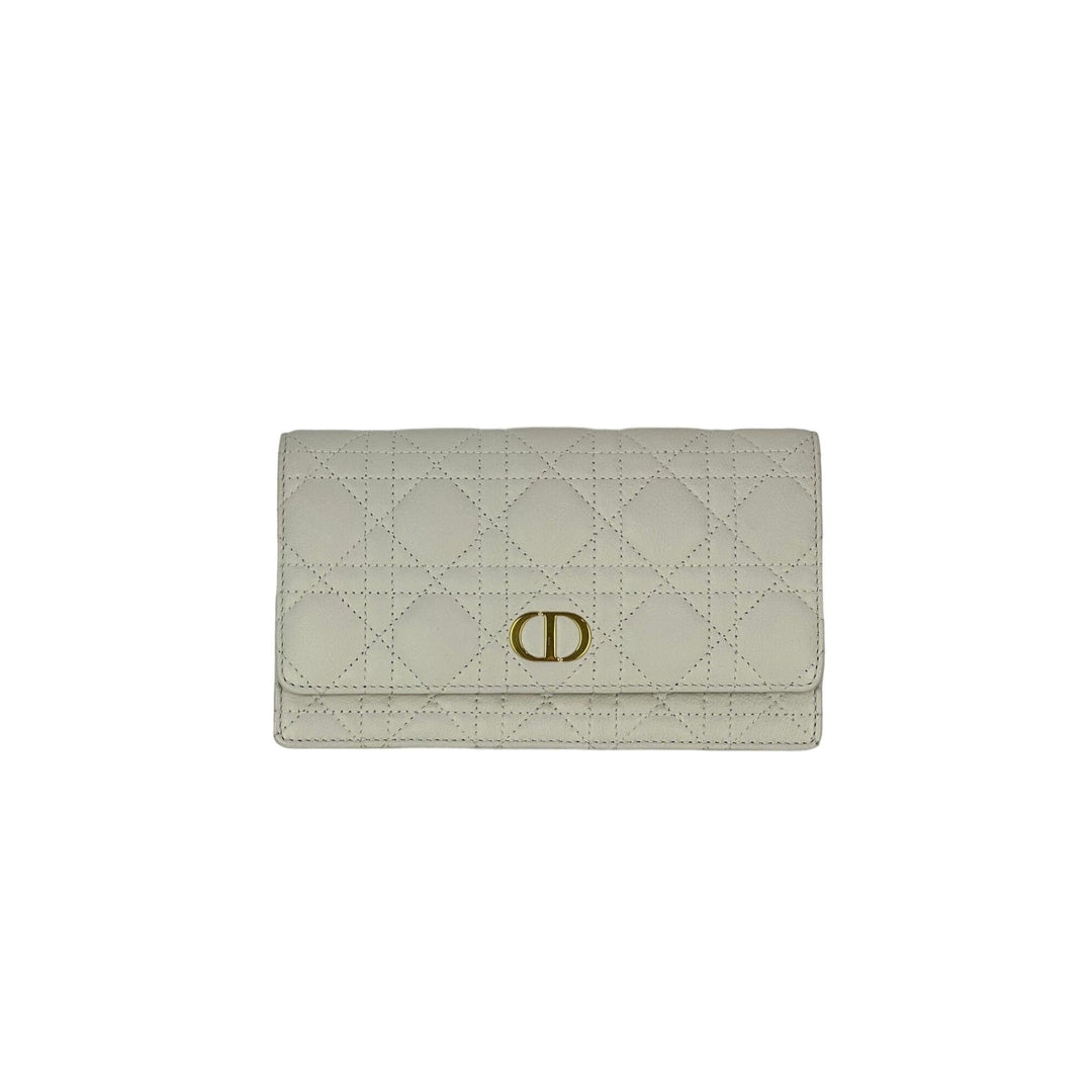 Christian Dior Caro Cannage white leather belt bag clutch – STORE 7994