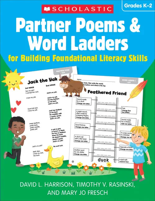 Partner Poems & Word Ladders for Building Foundational Literacy Skills: Grades K-2 - Paperback