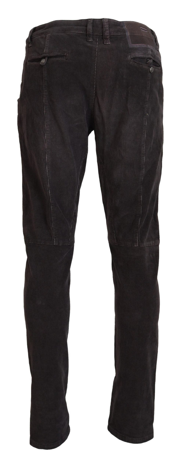 Acht Brown Cotton Straight Fit Men Casual Pants