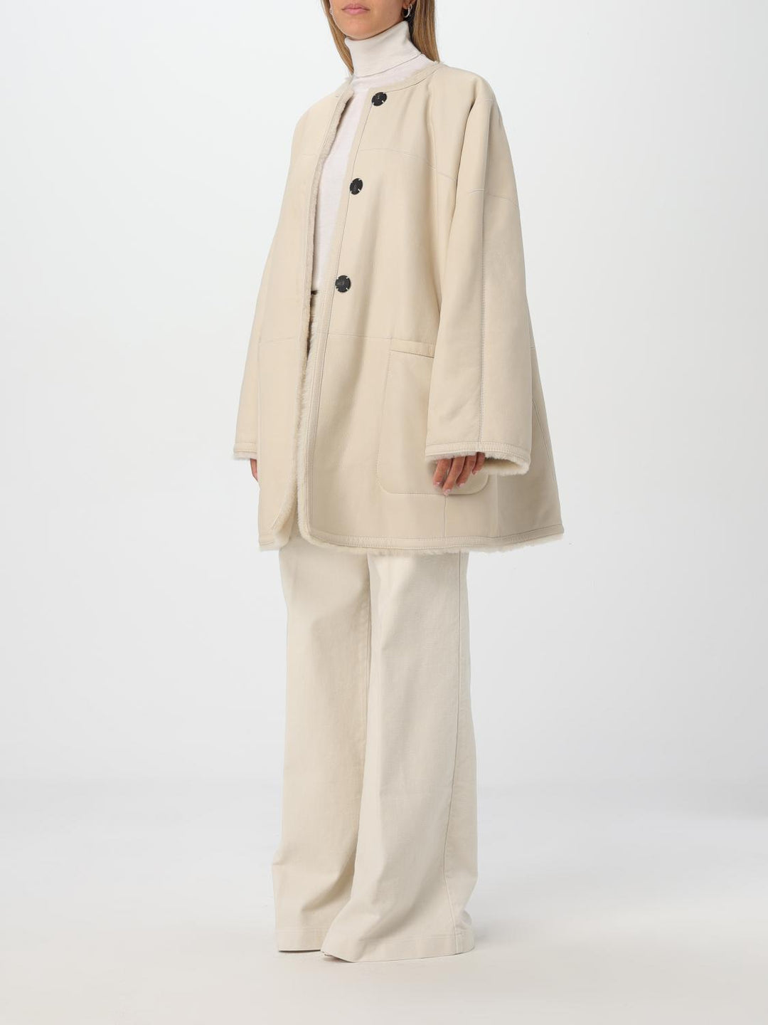 Max Mara Coat Woman Ivory
