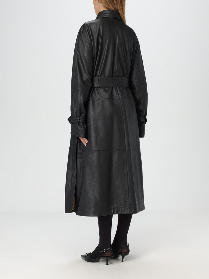 Max Mara Trench Coat Woman Black