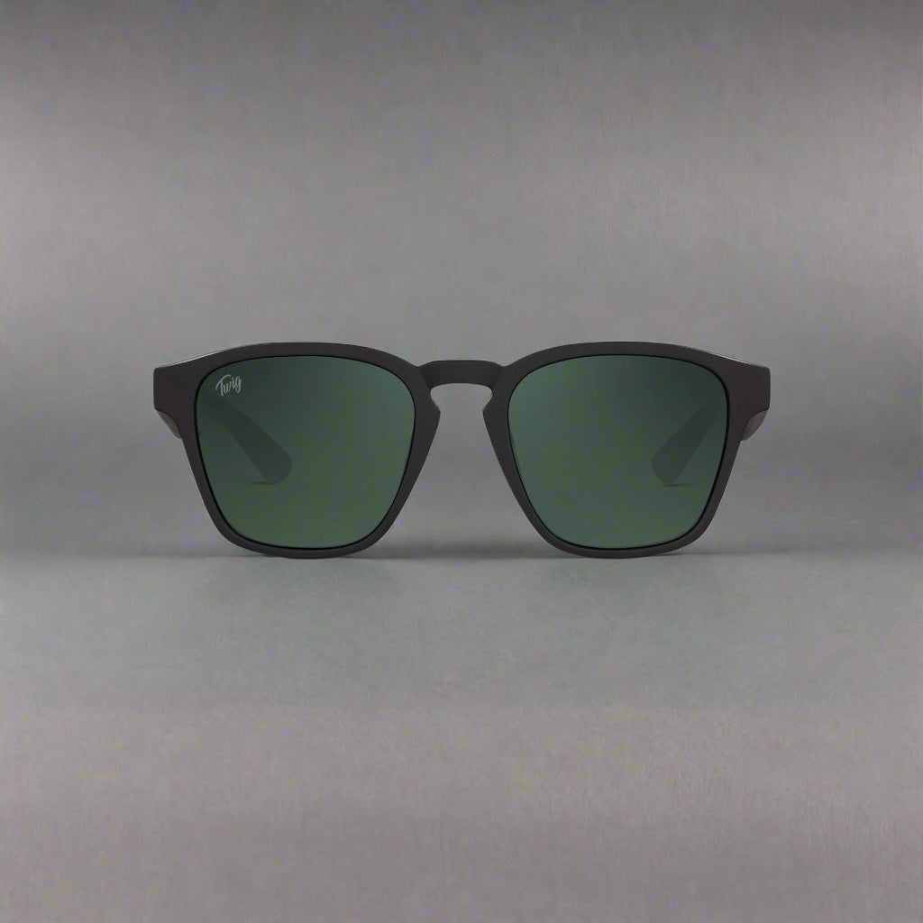 Twig Unisex green polycarbonate UV3 Sunglasses