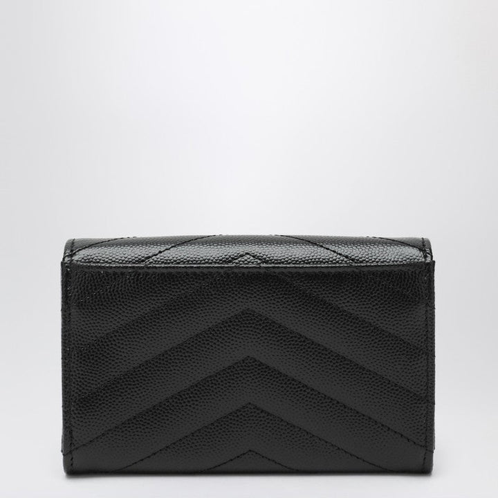 Saint Laurent Black Monogram Envelope Small Wallet Women